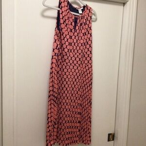 Womens London Times Sleeveless Keyhole Neck Polka Dot Dress with Pleated Bottom